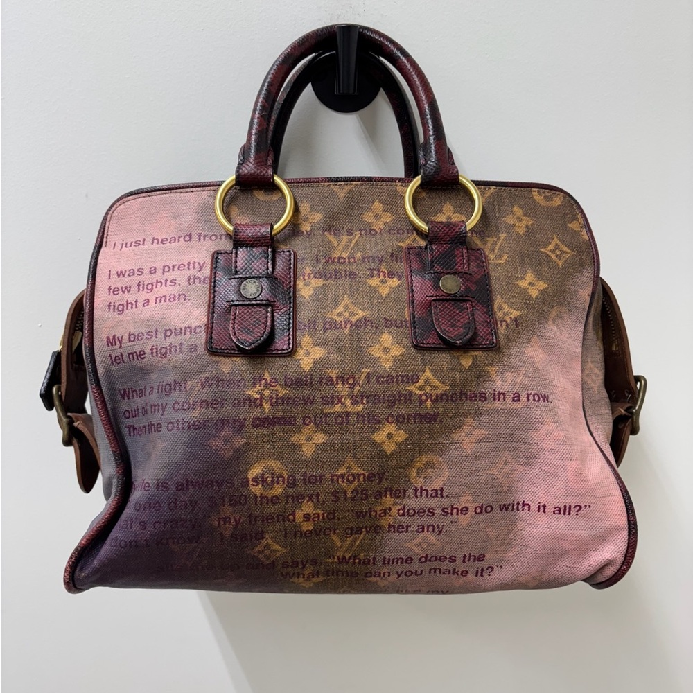 Louis Vuitton Pink and Brown Satchel
